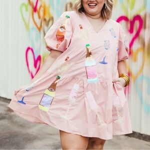 Queen of sparkles pink champagne dress